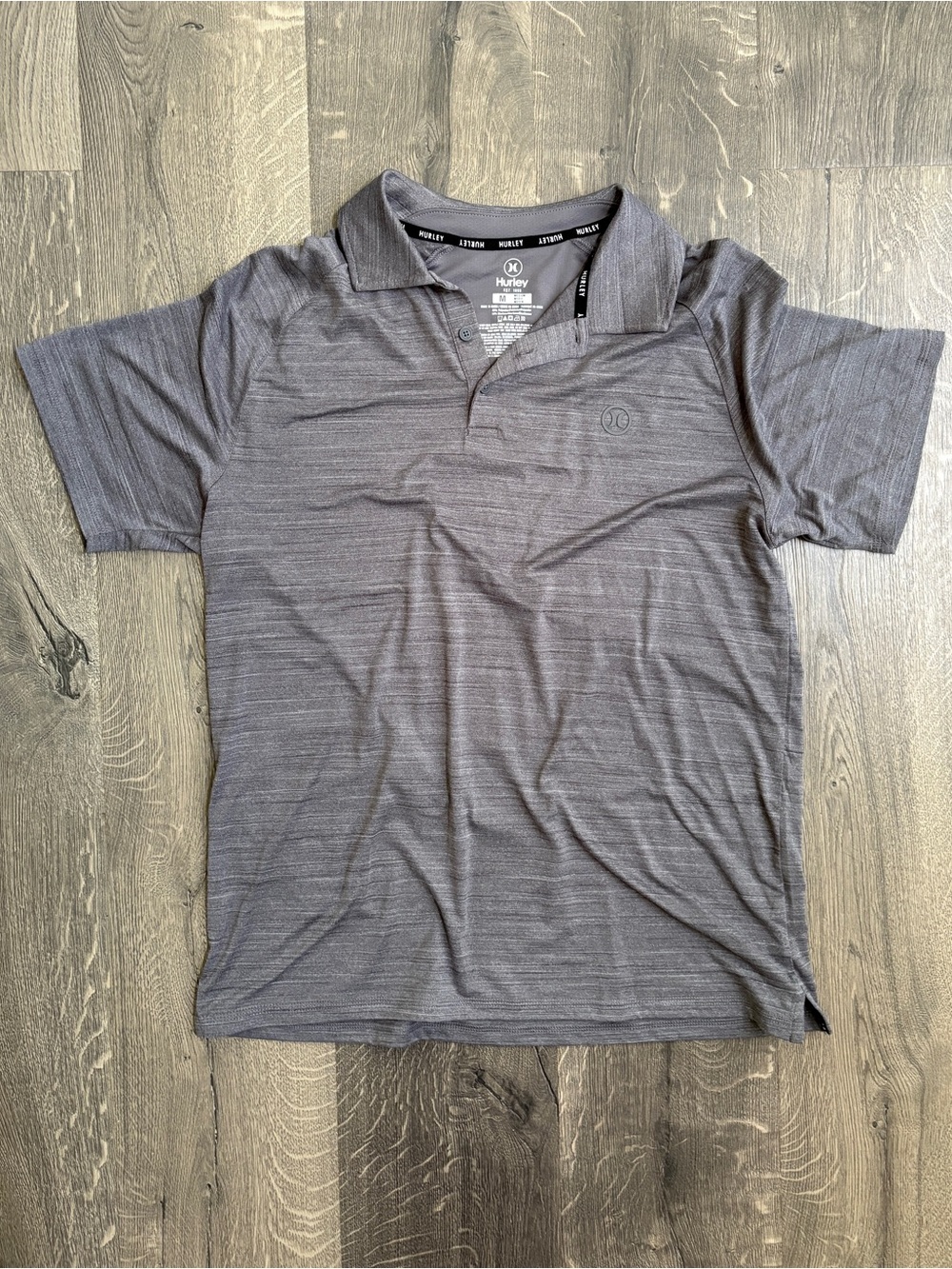 Hurley Men's Striped Gray Polo Shirt